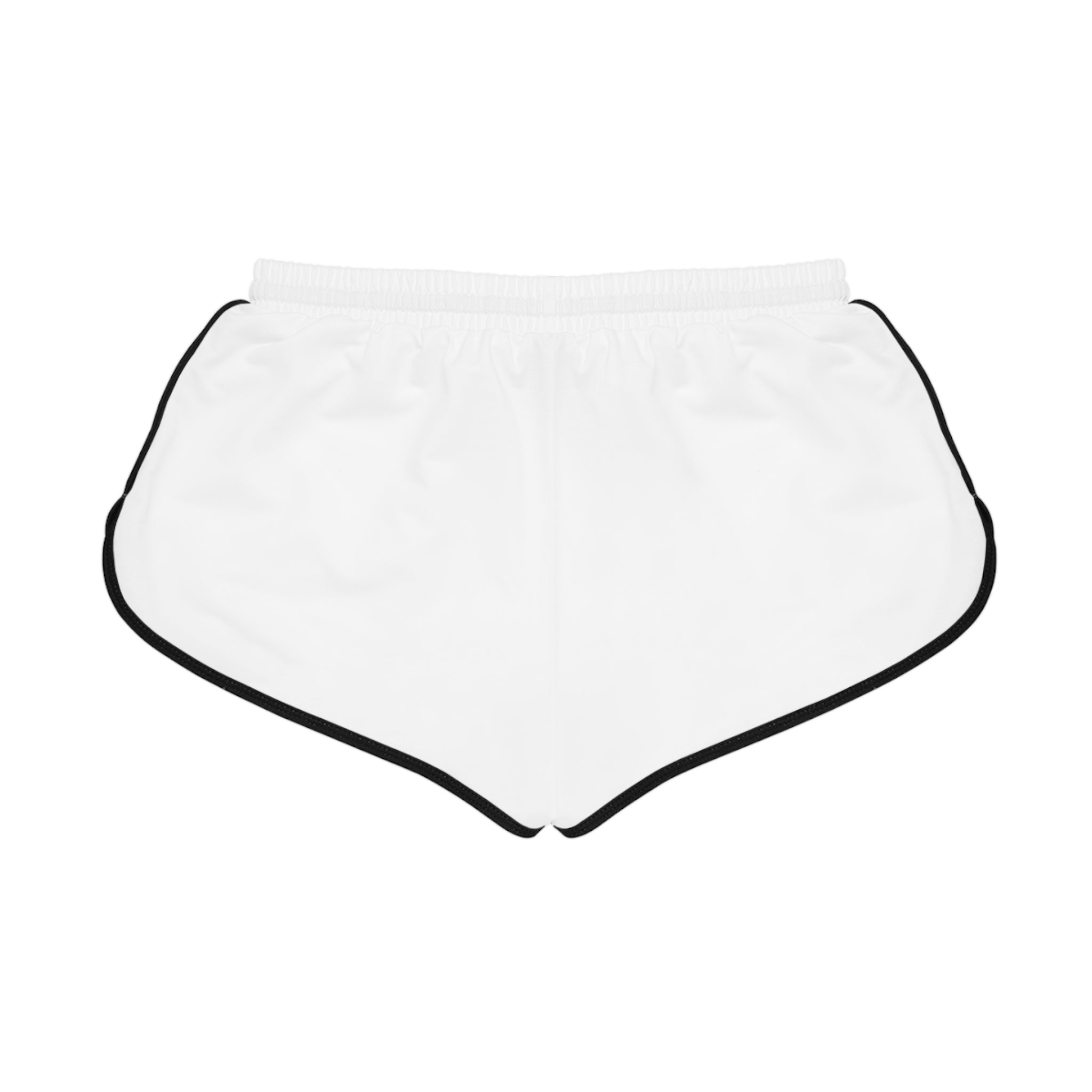 ChrisMahrLor Relaxed Shorts – Classic White Running Lounge Shorts with Script Logo