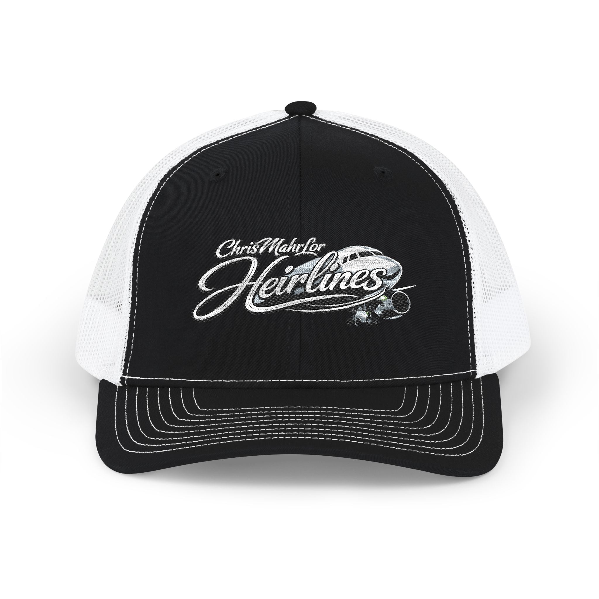 Heirlooms Classic Trucker Cap — Retro Script Snapback Hat